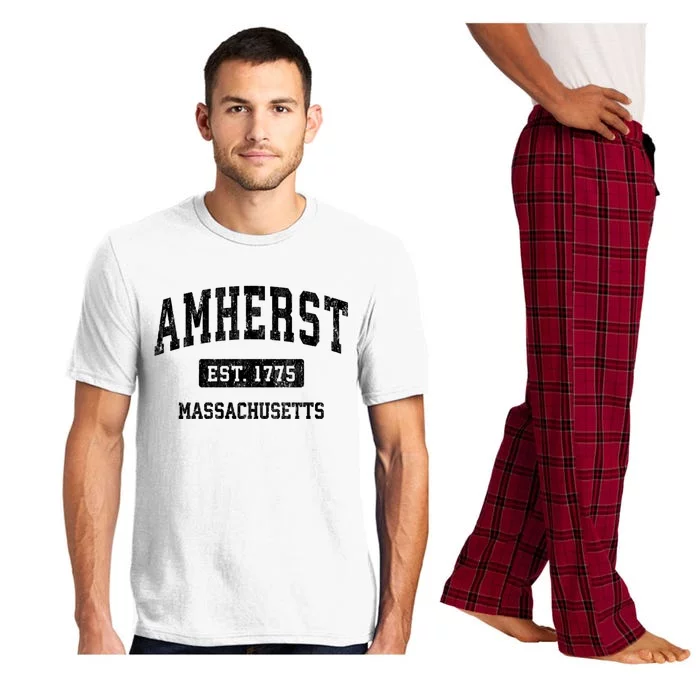 Amherst Est 1775 Massachusetts Ma Vintage Sports Established Design Pajama Set