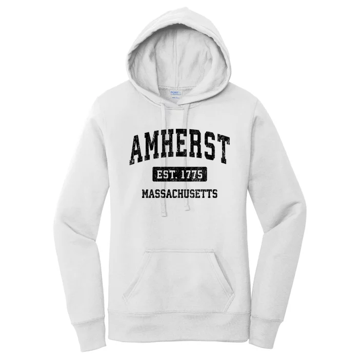 Amherst Est 1775 Massachusetts Ma Vintage Sports Established Design Women's Pullover Hoodie