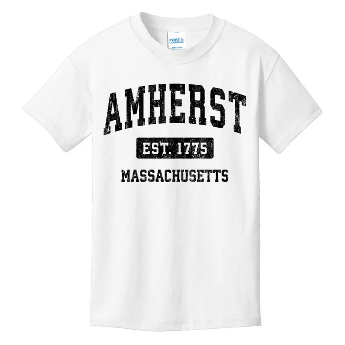 Amherst Est 1775 Massachusetts Ma Vintage Sports Established Design Kids T-Shirt