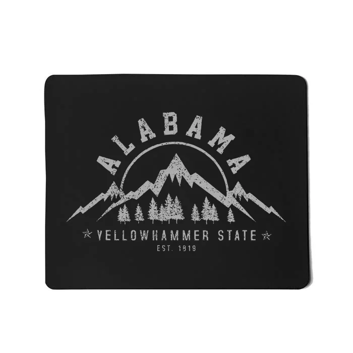 Alabama Est 1819 Yellowhammer State Mountains Pride Mousepad