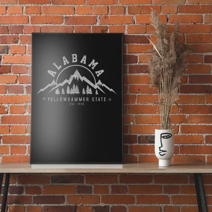 Alabama Est 1819 Yellowhammer State Mountains Pride Poster