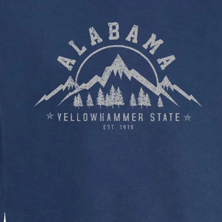 Alabama Est 1819 Yellowhammer State Mountains Pride Garment-Dyed Sweatshirt