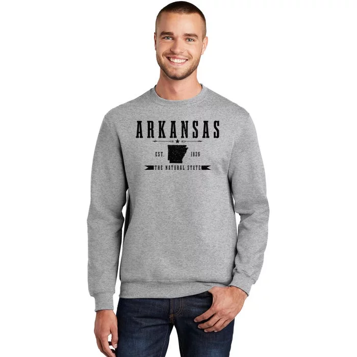 Arkansas Est. 1836 Natural State Vintage Tall Sweatshirt