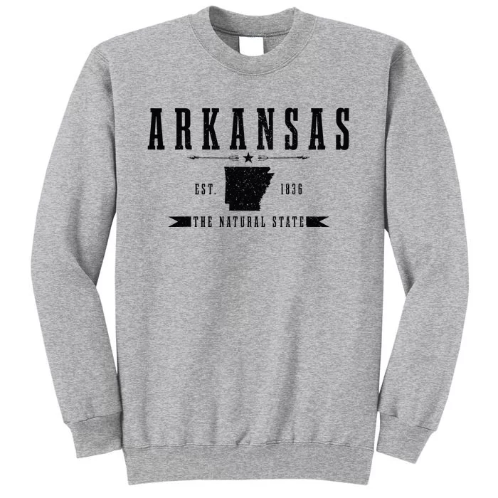 Arkansas Est. 1836 Natural State Vintage Tall Sweatshirt