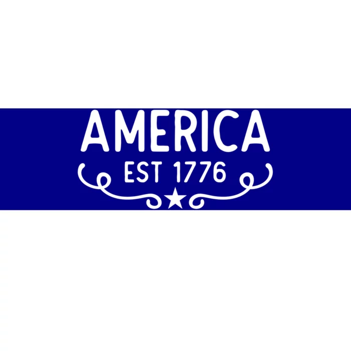 America Est 1776 Patriotic 4th Of July Veteran Gift Bumper Sticker