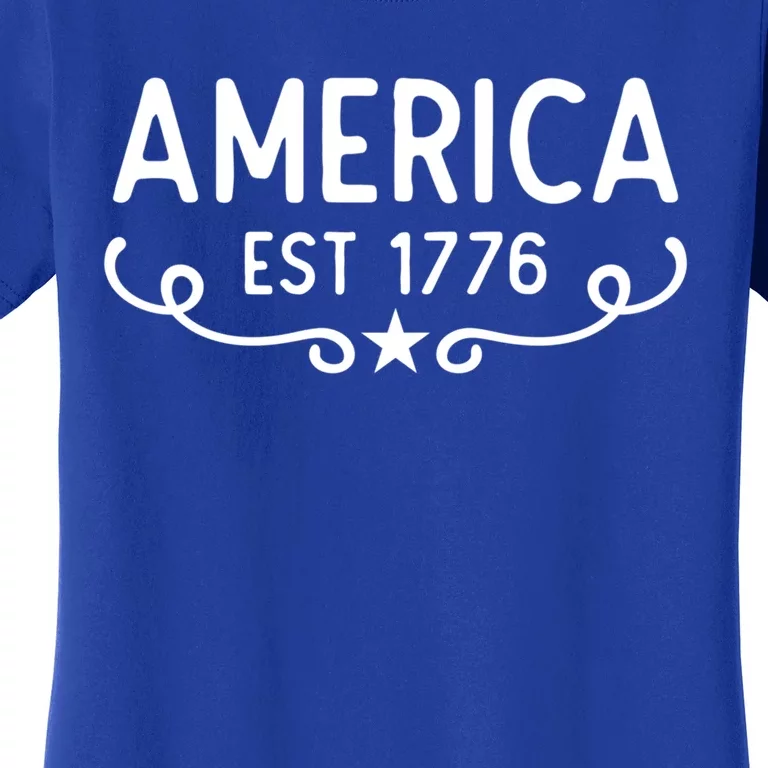 America Est 1776 Patriotic 4th Of July Veteran Gift Women's T-Shirt