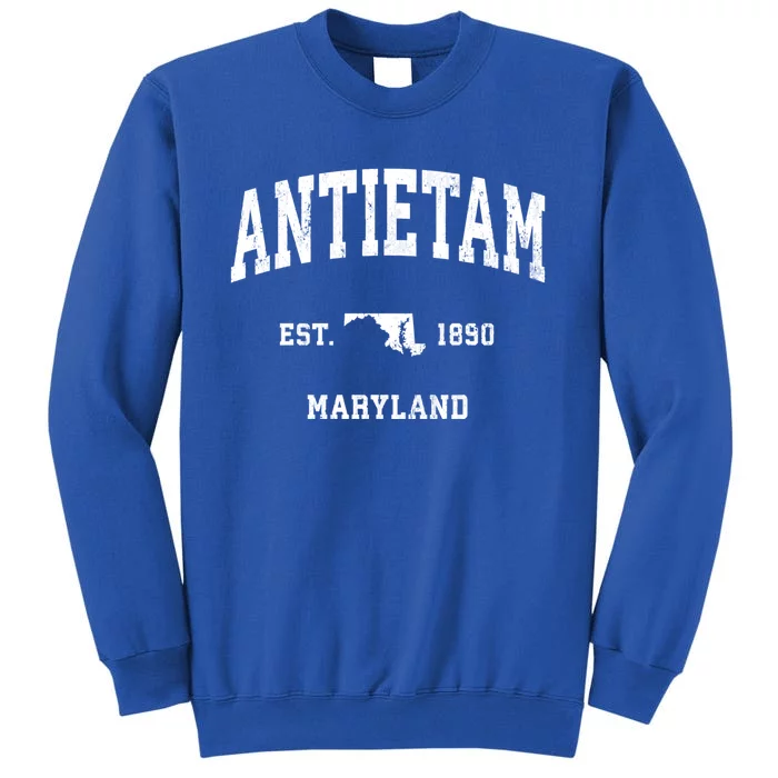 Antietam Est 1890 Maryland Md Vintage Athletic Sports Design Tall Sweatshirt