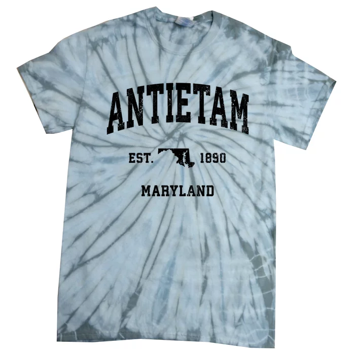 Antietam Est 1890 Maryland Md Vintage Athletic Sports Design Tie-Dye T-Shirt