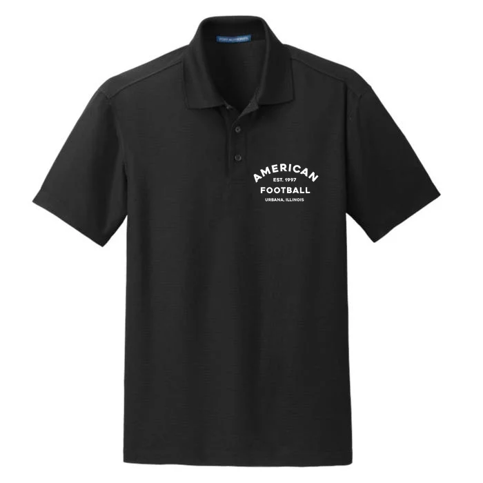 American Est. 1997 Football Urbana Illinios Dry Zone Grid Performance Polo