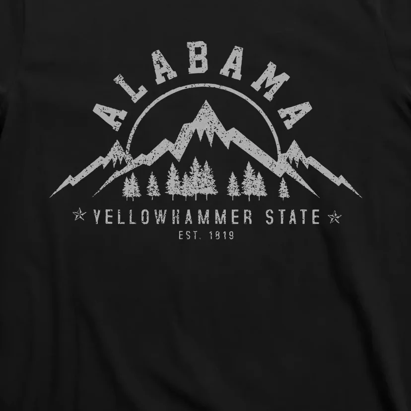 Alabama Est 1819 Yellowhammer State Mountains Pride Gift T-Shirt