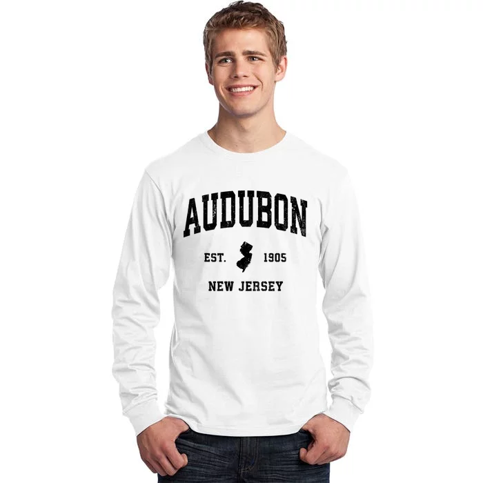 Audubon Est 1905 New Jersey Nj Vintage Athletic Sports Design Tall Long Sleeve T-Shirt