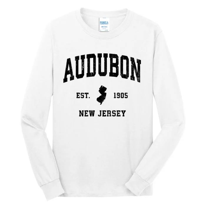 Audubon Est 1905 New Jersey Nj Vintage Athletic Sports Design Tall Long Sleeve T-Shirt