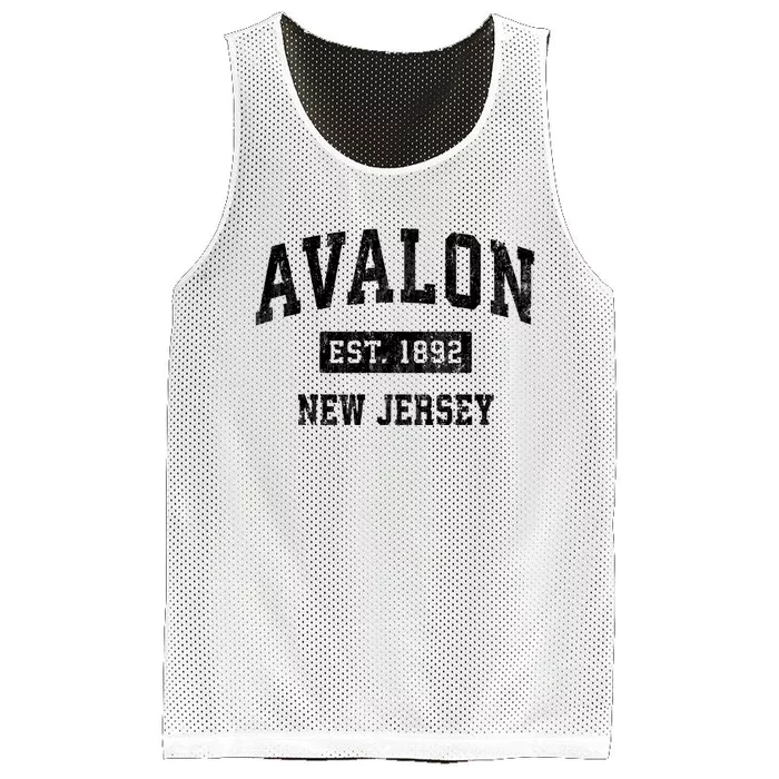 Avalon Est 1892 New Jersey Nj Vintage Sports Design Mesh Reversible Basketball Jersey Tank