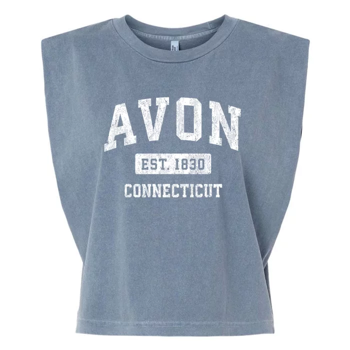 Avon Est 1830 Connecticut Ct Vintage Sports Design Garment-Dyed Women's Muscle Tee