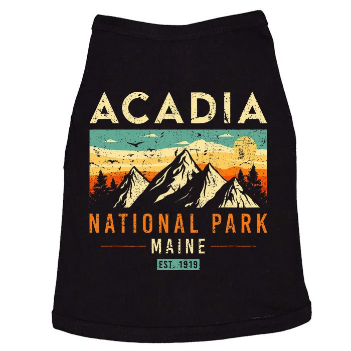 Acadia Est. 1919 Vintage Retro Maine National Park Doggie Tank