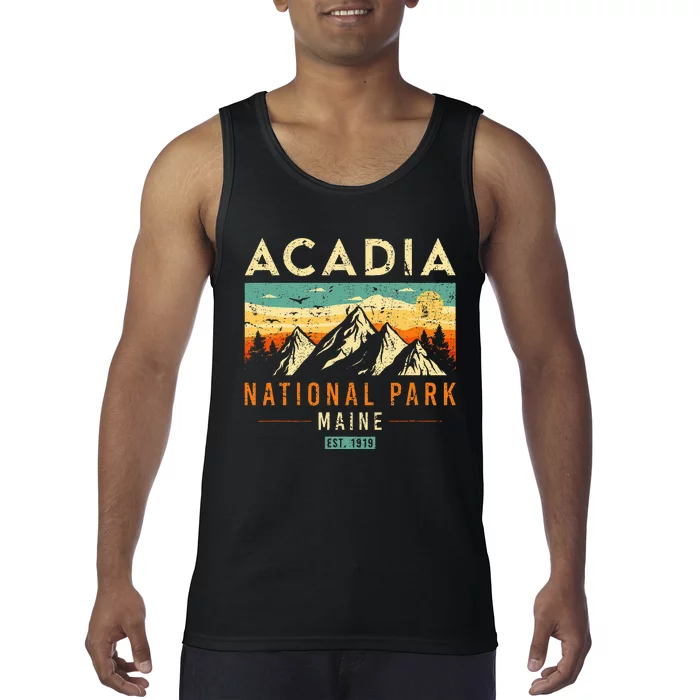 Acadia Est. 1919 Vintage Retro Maine National Park Tank Top