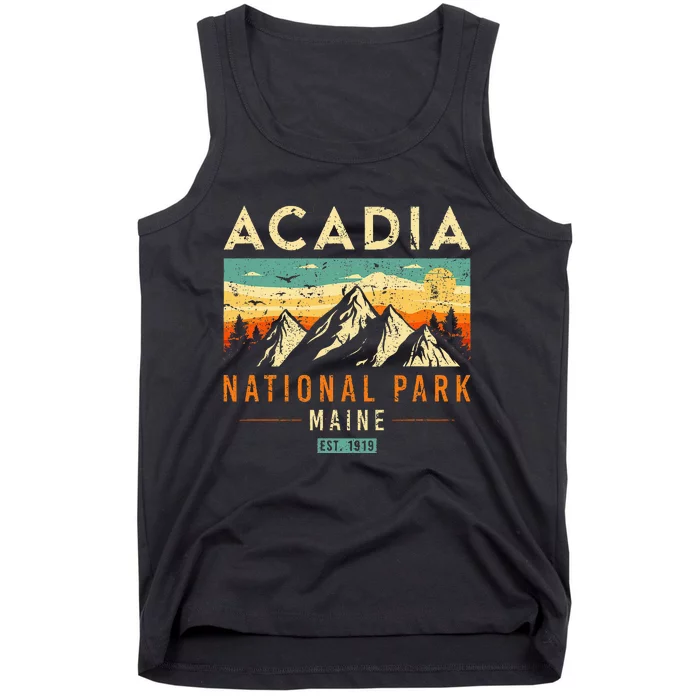 Acadia Est. 1919 Vintage Retro Maine National Park Tank Top