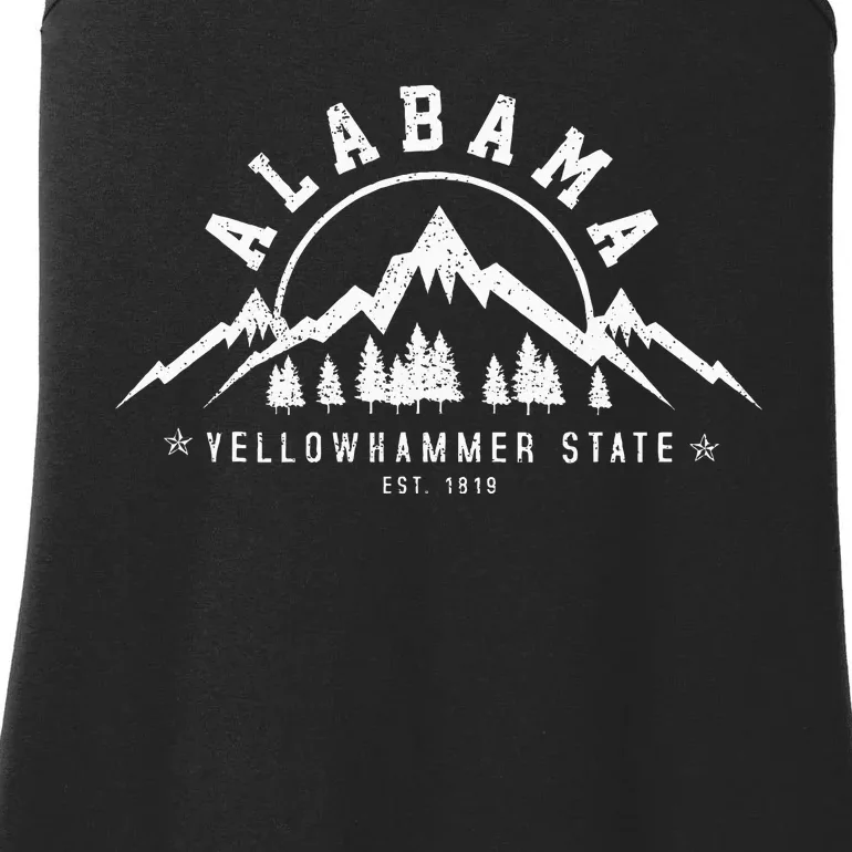 Alabama Est 1819 Yellowhammer State Mountains Pride Gift Ladies Essential Tank