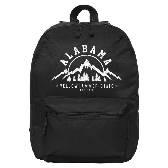 Alabama Est 1819 Yellowhammer State Mountains Pride Gift 16 in Basic Backpack