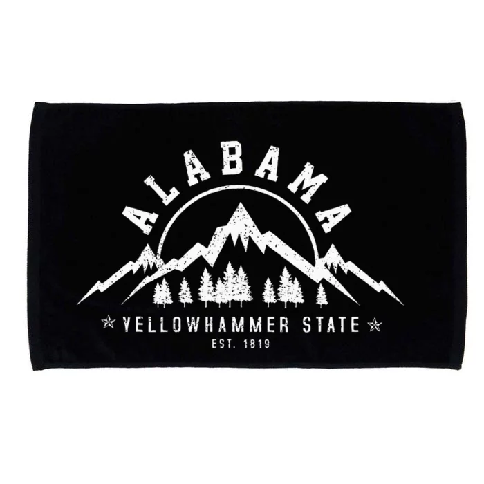 Alabama Est 1819 Yellowhammer State Mountains Pride Gift Microfiber Hand Towel