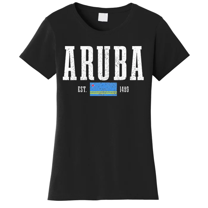 Aruba Est. 1499 Aruba Flag Pride Vintage Aruba Women's T-Shirt