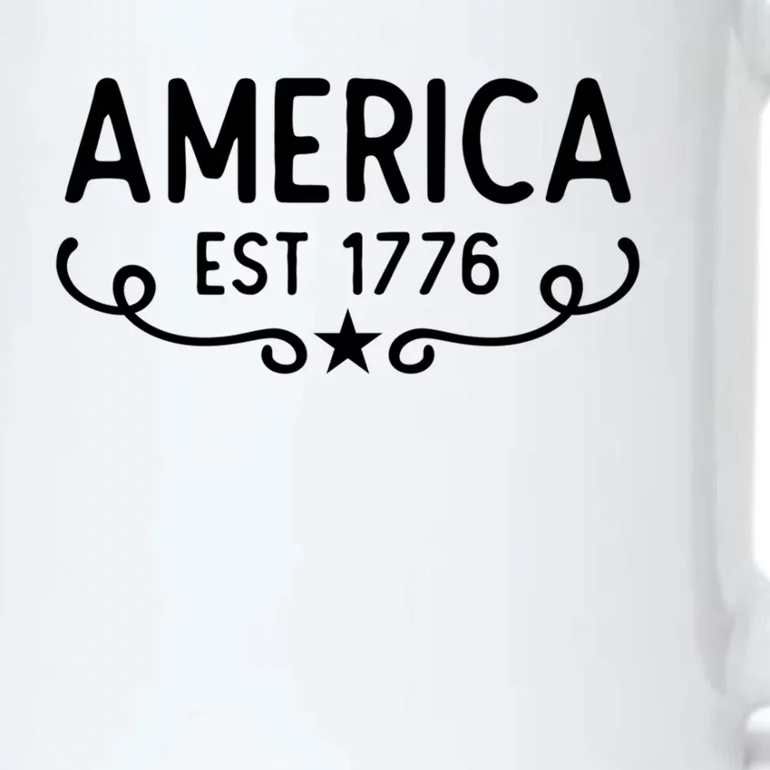 America Est 1776 Patriotic 4th Of July Veteran Gift Black Color Changing Mug