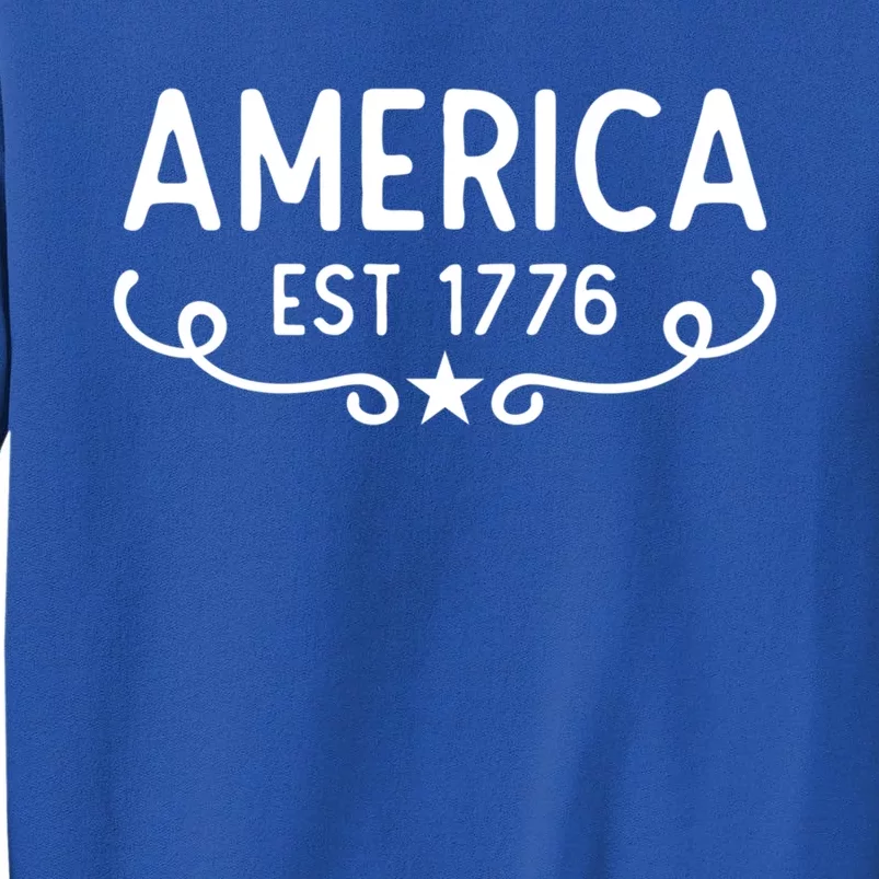 America Est 1776 Patriotic 4th Of July Veteran Gift Sweatshirt