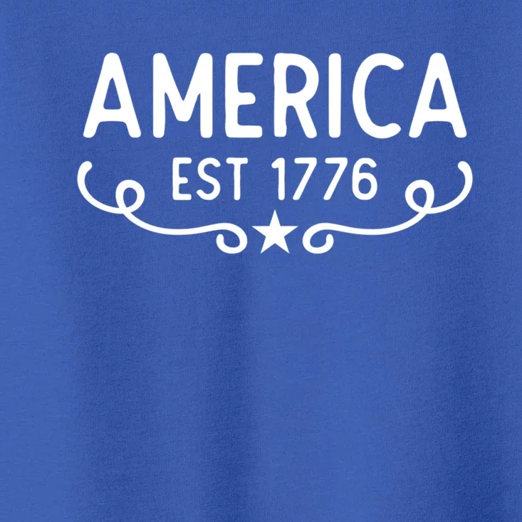 America Est 1776 Patriotic 4th Of July Veteran Gift Toddler T-Shirt