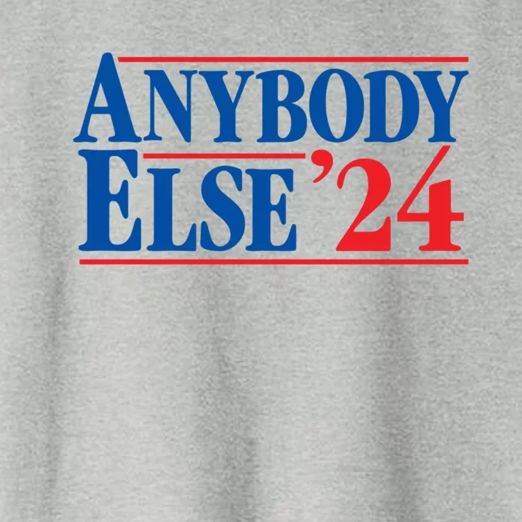 Anybody Else 24 Election 2024 Anti Biden Trump Desantis Vote Funny Gift Women's Crop Top Tee