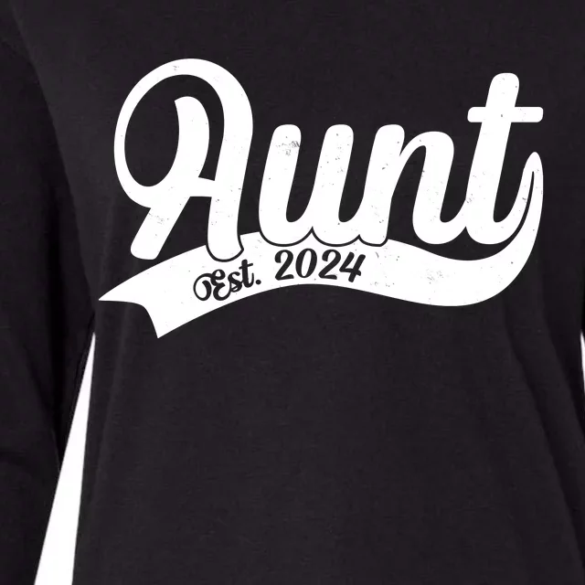 Aunt Est. 2024 New Baby Niece Nephew Womens Cotton Relaxed Long Sleeve T-Shirt