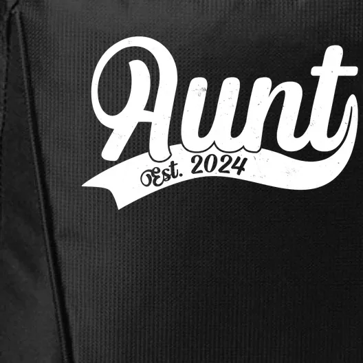 Aunt Est. 2024 New Baby Niece Nephew City Backpack