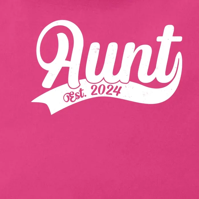 Aunt Est. 2024 New Baby Niece Nephew Zip Tote Bag