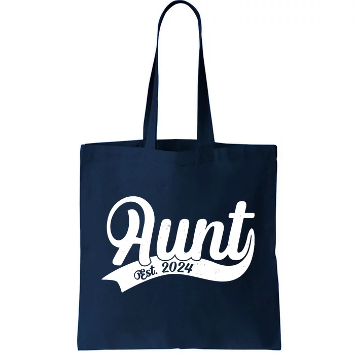 Aunt Est. 2024 New Baby Niece Nephew Tote Bag