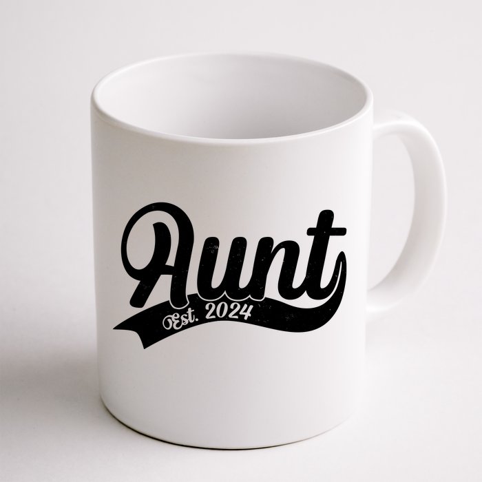 Aunt Est. 2024 New Baby Niece Nephew Front & Back Coffee Mug