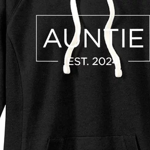 Auntie Est. 2024 Pregnancy Announcement New Auntie 2024 Women's Fleece Hoodie