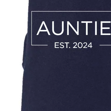 Auntie Est. 2024 Pregnancy Announcement New Auntie 2024 Doggie 3-End Fleece Hoodie