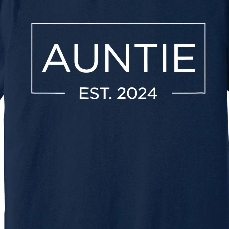 Auntie Est. 2024 Pregnancy Announcement New Auntie 2024 Premium T-Shirt