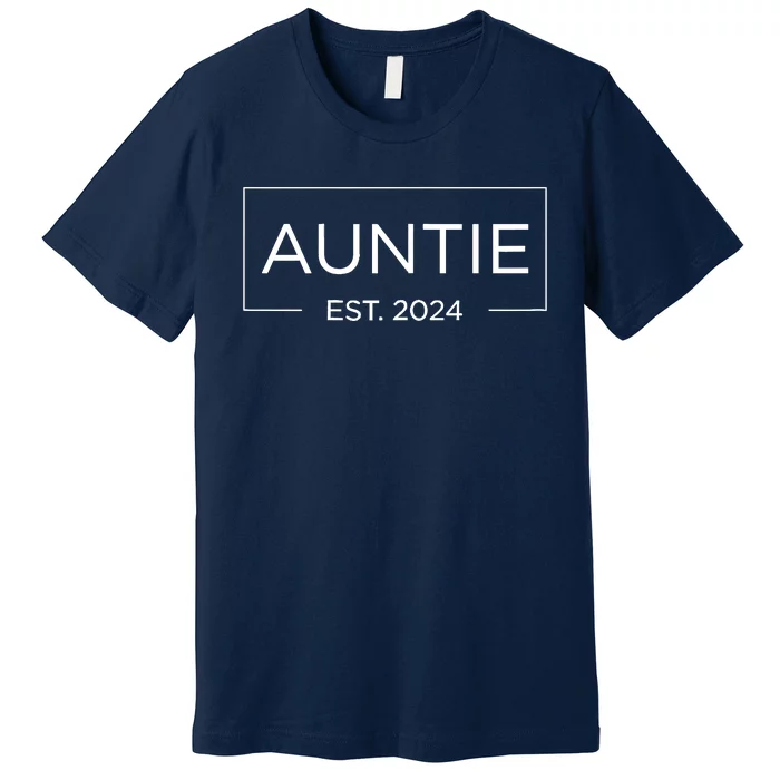 Auntie Est. 2024 Pregnancy Announcement New Auntie 2024 Premium T-Shirt