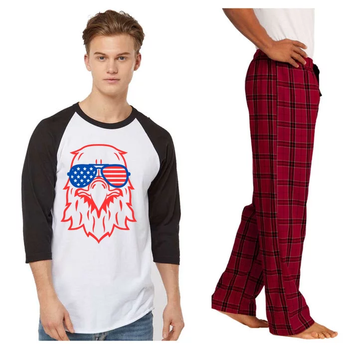 American Eagle 4th Of July Festive Raglan Sleeve Pajama Set