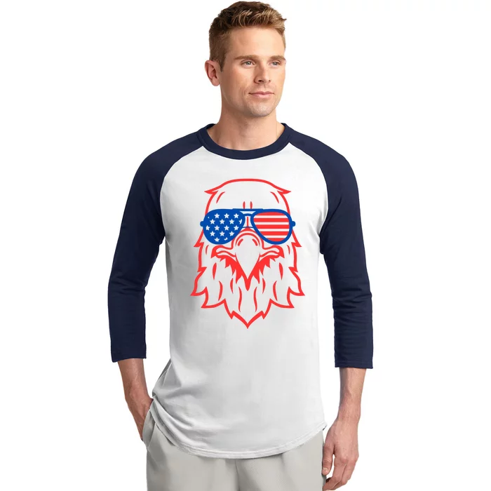 American Eagle 4th Of July Festive Baseball Sleeve Shirt