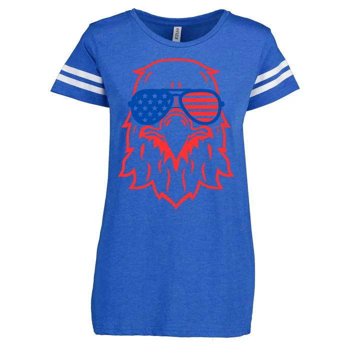 American Eagle 4th Of July Festive Enza Ladies Jersey Football T-Shirt