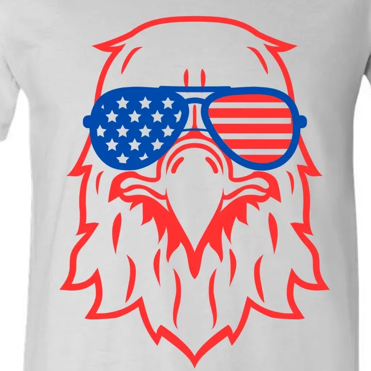 American Eagle 4th Of July Festive V-Neck T-Shirt