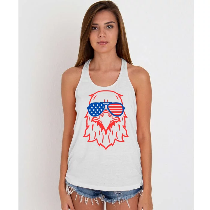 American Eagle 4th Of July Festive Women's Knotted Racerback Tank