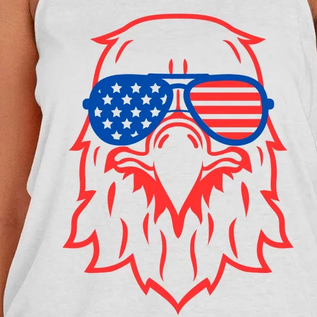 American Eagle 4th Of July Festive Women's Knotted Racerback Tank