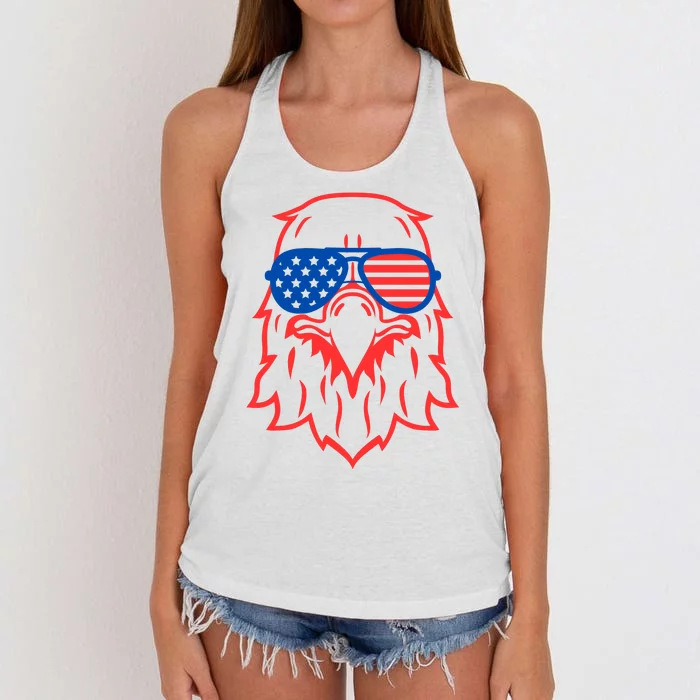 American Eagle 4th Of July Festive Women's Knotted Racerback Tank