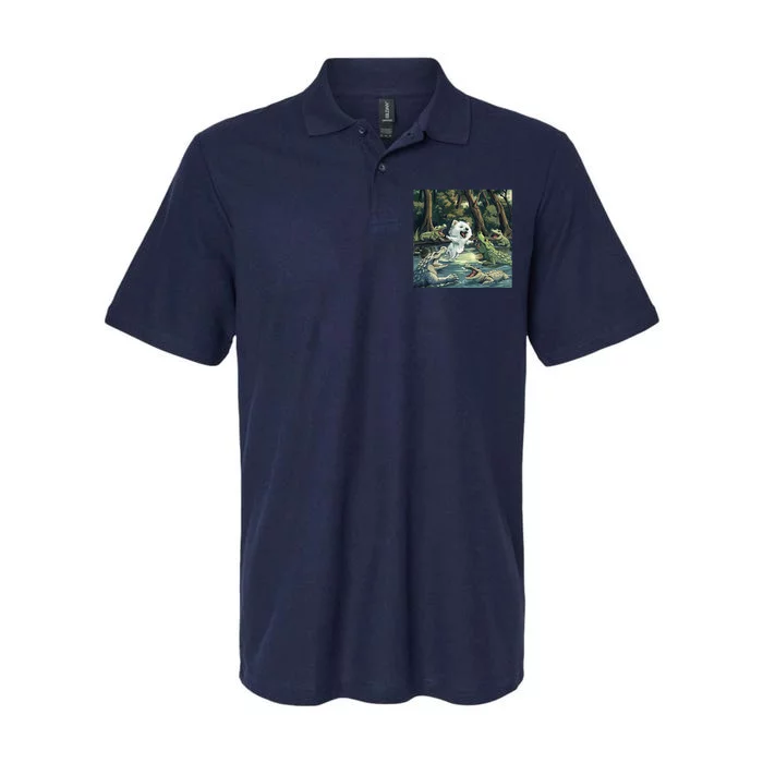 American Eskimo Alligator Fight Softstyle Adult Sport Polo