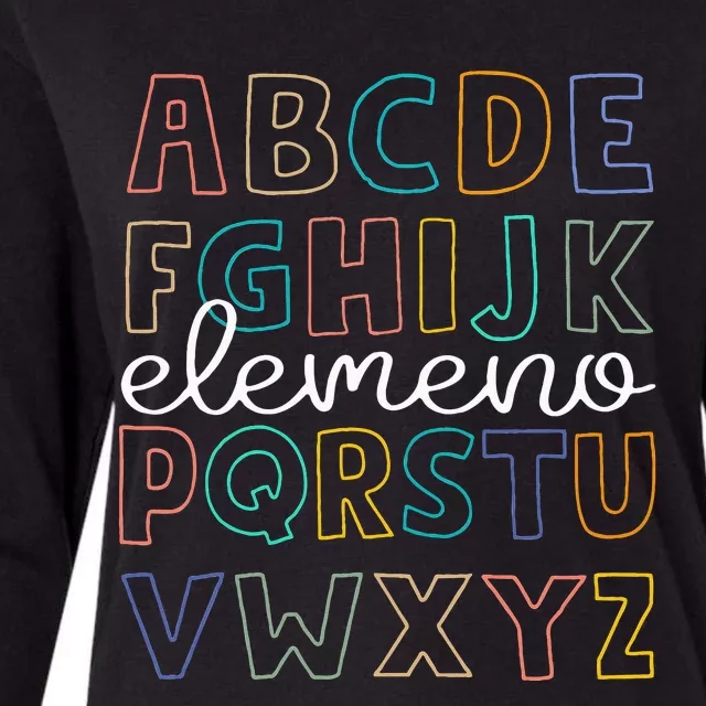 ABC Elemeno Alphabet Kindergarten Teachers Back to School Womens Cotton Relaxed Long Sleeve T-Shirt