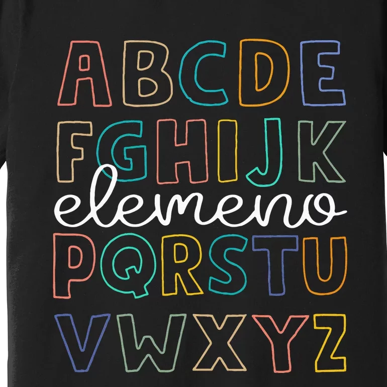 ABC Elemeno Alphabet Kindergarten Teachers Back to School Premium T-Shirt