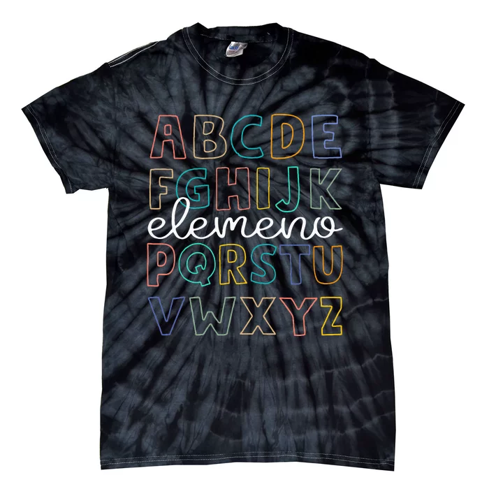 ABC Elemeno Alphabet Kindergarten Teachers Back to School Tie-Dye T-Shirt