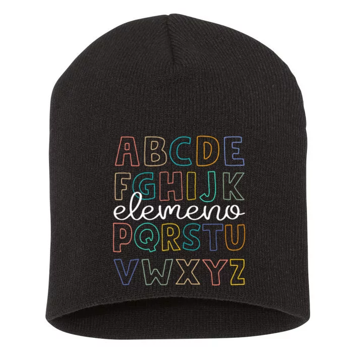 ABC Elemeno Alphabet Kindergarten Teachers Back to School Short Acrylic Beanie